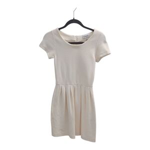 Anthropologie Ganni White Cream Textured Dress Size XS. SIZE 2